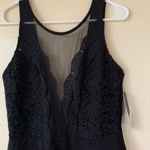 NWT Lulus | I Promise Black Skater Dress | L